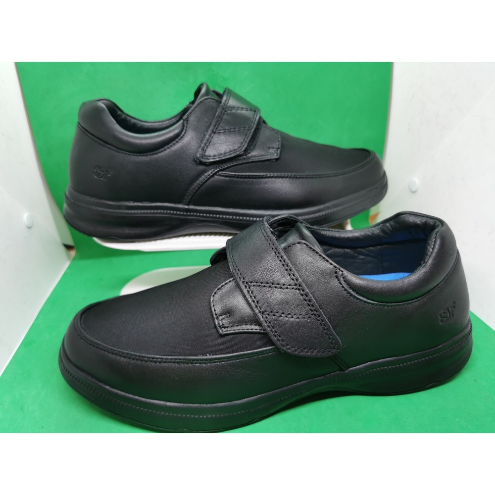 SureFit Rome Black Leather Orthopedic Diabetic Walking Shoes Men's 11.5 Wide
